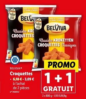 Promoties Croquettes - Belviva - Geldig van 27/03/2024 tot 02/04/2024 bij Lidl