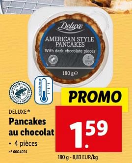Promotions Pancakes au chocolat - Deluxe - Valide de 27/03/2024 à 02/04/2024 chez Lidl