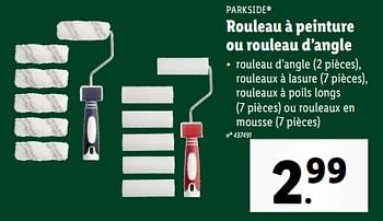 Promotions Rouleau à peinture ou rouleau d’angle - Parkside - Valide de 27/03/2024 à 02/04/2024 chez Lidl