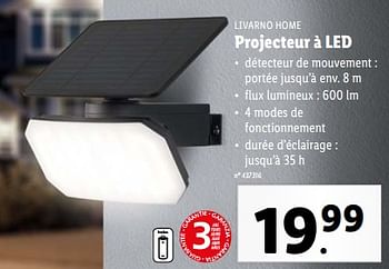 Promoties Projecteur à led - Livarno - Geldig van 27/03/2024 tot 02/04/2024 bij Lidl