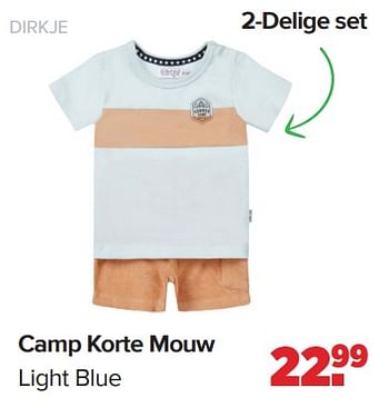 Promotions Camp korte mouw light blue - Dirkje Babywear - Valide de 18/03/2024 à 13/04/2024 chez Baby-Dump