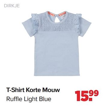 Promotions T-shirt korte mouw ruffle light blue - Dirkje Babywear - Valide de 18/03/2024 à 13/04/2024 chez Baby-Dump