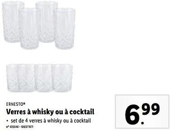 Promotions Verres à whisky ou à cocktail - Ernesto - Valide de 27/03/2024 à 02/04/2024 chez Lidl