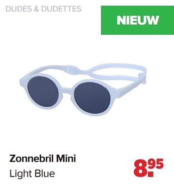 Promoties Zonnebril mini light blue - Dudes & Dudettes - Geldig van 18/03/2024 tot 13/04/2024 bij Baby-Dump