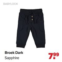 Broek dark sapphire-Baby look