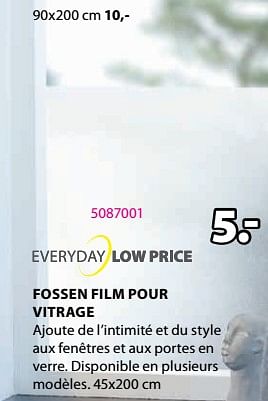 Promotions Fossen film pour vitrage - Produit Maison - Jysk - Valide de 18/03/2024 à 07/04/2024 chez Jysk