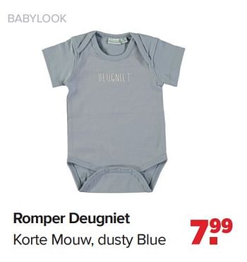 Promotions Romper deugniet korte mouw dusty blue - Baby look - Valide de 18/03/2024 à 13/04/2024 chez Baby-Dump