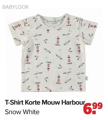 Promotions T-shirt korte mouw harbour snow white - Baby look - Valide de 18/03/2024 à 13/04/2024 chez Baby-Dump