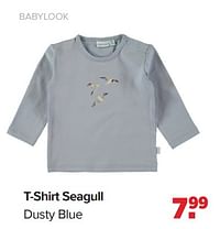 T-shirt seagull dusty blue-Baby look
