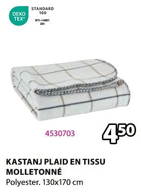 Promotions Kastanj plaid en tissu molletonné - Produit Maison - Jysk - Valide de 18/03/2024 à 07/04/2024 chez Jysk