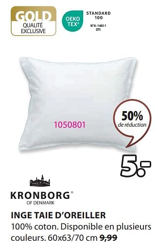 Promoties Inge taie d’oreiller - Kronborg - Geldig van 18/03/2024 tot 07/04/2024 bij Jysk