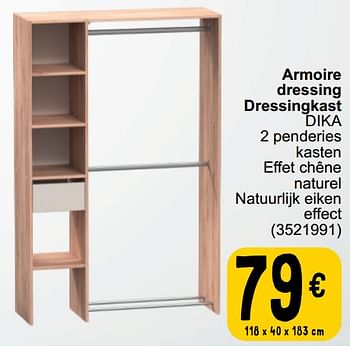 Promotions Armoire dressing dressingkast dika - Produit maison - Cora - Valide de 19/03/2024 à 30/03/2024 chez Cora