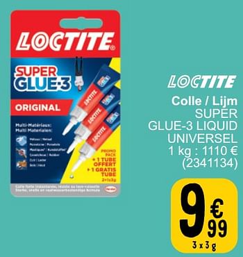 Promotions Colle - lijm super glue-3 liquid universel - Loctite - Valide de 19/03/2024 à 30/03/2024 chez Cora