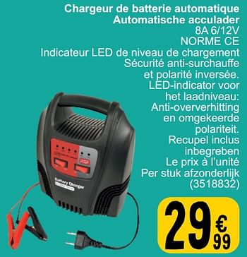 Promoties Chargeur de batterie automatique automatische acculader 8a 6-12v norme ce - Huismerk - Cora - Geldig van 19/03/2024 tot 30/03/2024 bij Cora