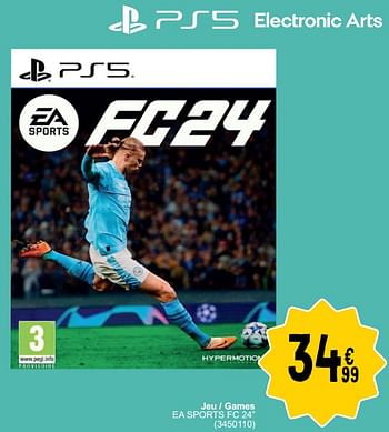 Promoties Jeu - games ea sports fc 24`` - Electronic Arts - Geldig van 19/03/2024 tot 30/03/2024 bij Cora