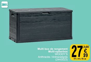 Promoties Multi box de rangement multi-opberbox woody’s - Huismerk - Cora - Geldig van 19/03/2024 tot 30/03/2024 bij Cora