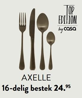 Promoties Axelle 16-delig bestek - Huismerk - Casa - Geldig van 07/03/2024 tot 27/03/2024 bij Casa