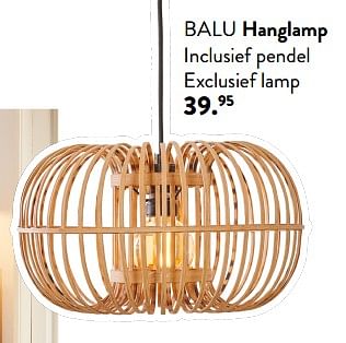 Promoties Balu hanglamp - Huismerk - Casa - Geldig van 07/03/2024 tot 27/03/2024 bij Casa