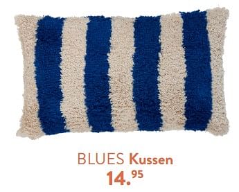 Promoties Blues kussen - Huismerk - Casa - Geldig van 07/03/2024 tot 27/03/2024 bij Casa