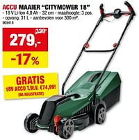 Bosch accu maaier citymower 18-Bosch
