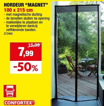 Promotions Hordeur magnet - Confortex - Valide de 20/03/2024 à 31/03/2024 chez Hubo