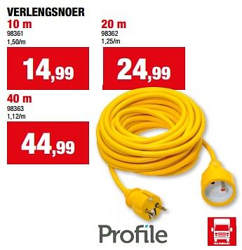 Promotions Verlengsnoer - Profile - Valide de 20/03/2024 à 31/03/2024 chez Hubo