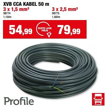 Promotions Xvb cca kabel - Profile - Valide de 20/03/2024 à 31/03/2024 chez Hubo