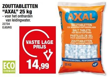 Promoties Zouttabletten axal - Axal - Geldig van 20/03/2024 tot 31/03/2024 bij Hubo