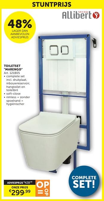 Promotions Toiletset marengo - Allibert - Valide de 26/03/2024 à 01/04/2024 chez Zelfbouwmarkt