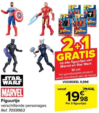 Promotions Figuurtje - Marvel - Valide de 20/03/2024 à 02/04/2024 chez Carrefour