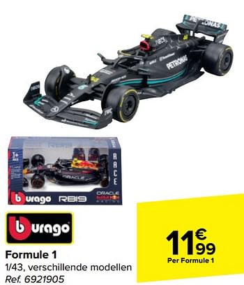 Promoties Formule 1 - Burago - Geldig van 20/03/2024 tot 02/04/2024 bij Carrefour
