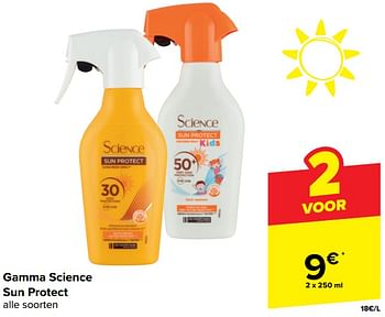 Promotions Gamma science sun protect - Produit maison - Carrefour  - Valide de 20/03/2024 à 02/04/2024 chez Carrefour