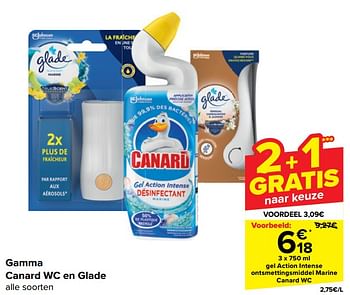 Promoties Gel action intense ontsmettingsmiddel marine canard wc - Canard WC - Geldig van 20/03/2024 tot 02/04/2024 bij Carrefour