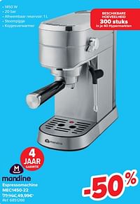 Mandine espressomachine mec1450-22-Mandine