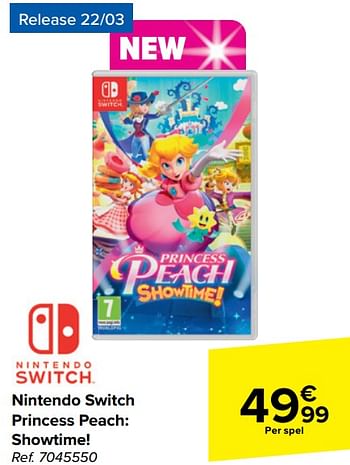 Promoties Nintendo switch princess peach: showtime! - Nintendo - Geldig van 20/03/2024 tot 02/04/2024 bij Carrefour