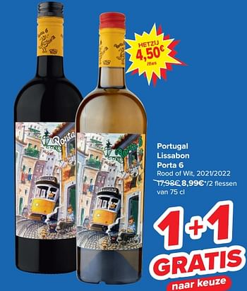 Promotions Portugal lissabon porta 6 rood of wit - Vins rouges - Valide de 20/03/2024 à 02/04/2024 chez Carrefour