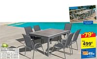 Set tafel + 6 stoelen madrague in polywood-Huismerk - Carrefour 