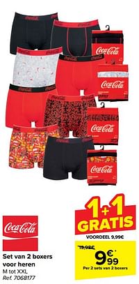 Set van 2 boxers voor heren-Coca Cola