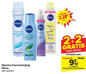 Promotions Shampoo 2in1 care express - Nivea - Valide de 20/03/2024 à 02/04/2024 chez Carrefour