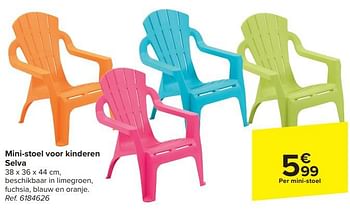Promotions Mini-stoel voor kinderen selva - Produit maison - Carrefour  - Valide de 20/03/2024 à 06/05/2024 chez Carrefour