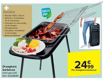 Promotions Draagbare barbecue - Produit maison - Carrefour  - Valide de 20/03/2024 à 06/05/2024 chez Carrefour
