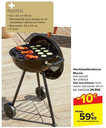 Promoties Houtskoolbarbecue murcia - Huismerk - Carrefour  - Geldig van 20/03/2024 tot 06/05/2024 bij Carrefour