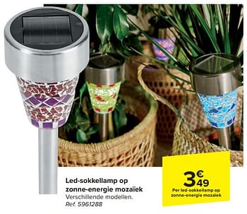 Promoties Led-sokkellamp op zonne-energie mozaïek - Huismerk - Carrefour  - Geldig van 20/03/2024 tot 06/05/2024 bij Carrefour