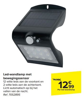 Promoties Led-wandlamp met bewegingssensor - Huismerk - Carrefour  - Geldig van 20/03/2024 tot 06/05/2024 bij Carrefour