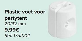 Promotions Plastic voet voor partytent - Produit maison - Carrefour  - Valide de 20/03/2024 à 06/05/2024 chez Carrefour