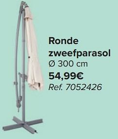 Promotions Ronde zweefparasol - Produit maison - Carrefour  - Valide de 20/03/2024 à 06/05/2024 chez Carrefour