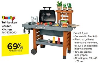 Promoties Tuinkeuken garden kitchen - Smoby - Geldig van 20/03/2024 tot 06/05/2024 bij Carrefour