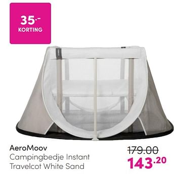 Promoties Aeromoov campingbedje instant travelcot white sand - Aeromoov - Geldig van 24/03/2024 tot 01/04/2024 bij Baby & Tiener Megastore