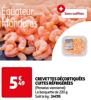 Promotions Crevettes décortiquées cuites réfrigérées - Produit Maison - Auchan Ronq - Valide de 26/03/2024 à 01/04/2024 chez Auchan Ronq