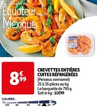 Crevettes entières cuites réfrigérées-Huismerk - Auchan